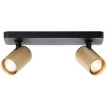 Brilliant Marty Taklampa Aluminium Sandig Svart Guld 10W 700lm - 830 Varm Vit | Inkl. 2x GU10
