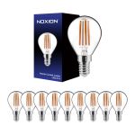 Flerpack 10x Noxion Lucent Lyster LED E14 boll Filament Klar 4.5W 470lm - 827 Extra Varm Vit | Dimbar - Ersättare 40W