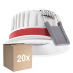 Flerpack 20x Ledvance LED Spot Fire Rated Aluminium Vit 8W 720lm 36D - 940 Kallvit | Utskärning   68mm - IP65 - Bästa färgåtergivning - Dimbar