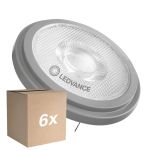 Flerpack 6x Ledvance LED spot G53 AR111 7.4W 450lm 24D - 930 Varm Vit | Bästa färgåtergivning - Dimbar - Ersättare 50W